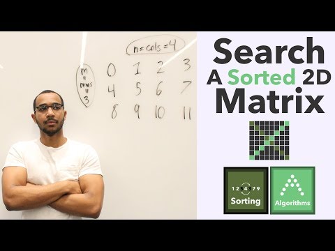 Search A 2D Sorted Matrix - Fundamentals of Search Space Reduction