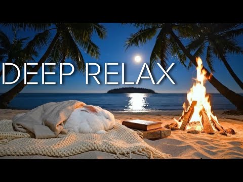 Relaxing Flute Music with Ocean Waves  Gentle Beach Ambience for Sleep