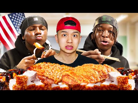 American Students try Chinese BBQ for the first time!