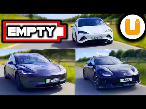 Real World Range Test | Tesla Model 3 Vs BYD Seal Vs Hyundai IONIQ 6 Triple Test
