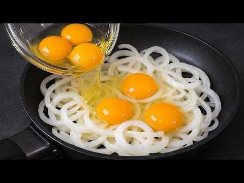 The new famous dish that's driving the world crazy! 🔥A quick breakfast with onions and eggs!