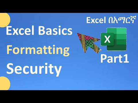 Excel in Amharic Part1 - Excel basics start to finish including security