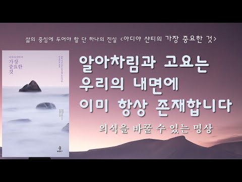 명상이 잘 안되는 이유 / 아디야 샨티의 가장 중요한 것