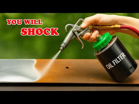 Hidden uses for Oil Filters! Try reusing an Oil Filter as a Sandblaster and It Will Shock You