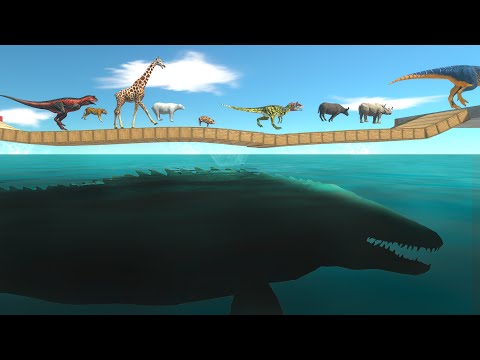 Danger: Giant Mosasaurus Lurks Underwater – Run Away! Animal Revolt Battle Simulator