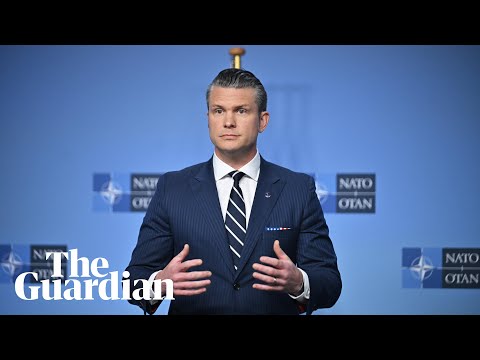 Pete Hegseth makes statement on sidelines of defence meeting in Brussels – watch live