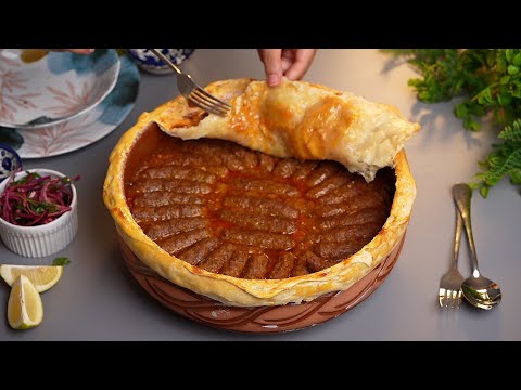 فخارة كفتة بالعجين ‼️🔥 خضار وكفتة وخبز كله في طاجن واحد 😋 Kofta casserole 
