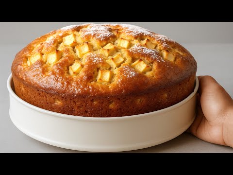 12-spoon cake in 5 minutes! 🍎 Grandma's secret autumn apple pie!