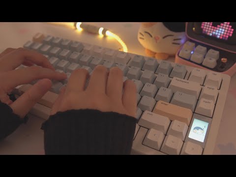 [Cozy ASMR] 30 min typing on soothing keyboards | for falling asleep, focus, relaxation