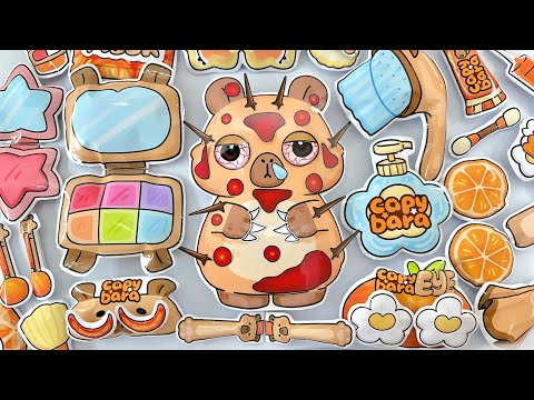 ( 🐻 Paper DIY 🐻 ] Capybara Makeup Blind Bag 1000$ | Make-up, Skincare, Fashion | ASMR