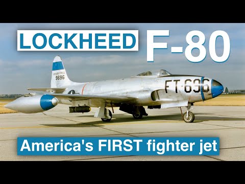 Detailed tour around the first American jet fighter! The Lockheed F-80!