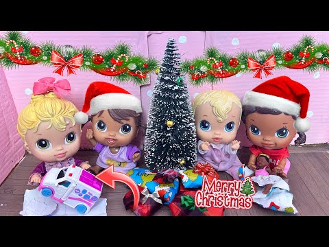NEW Baby alive crib life dolls Morning routine ☀️ Christmas morning 🎅🏾 opening presents 🎁 