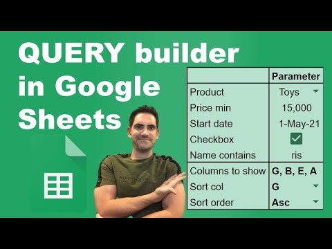 QUERY builder in Google Sheets