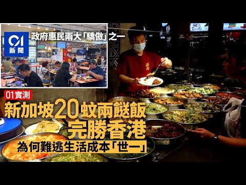 實測新加坡20蚊兩餸飯完勝香港　為何難逃生活成本「世一」？｜香港01｜國際新聞