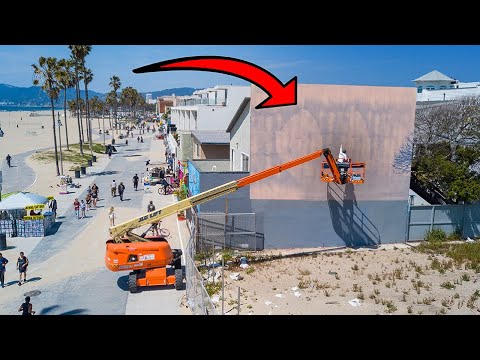 Painting a Huge Surf Mural for HBO at Venice Beach!