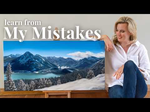 Rocky Mountain Landscape Oil Painting Tutorial & Timelapse