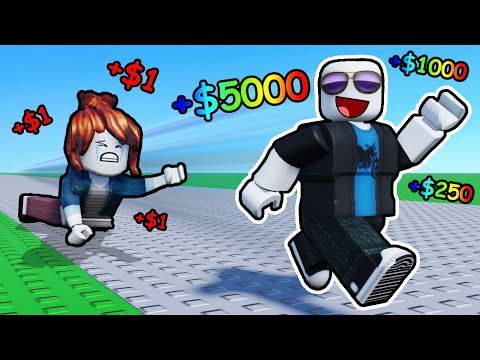 Every Step +1 MONEY to run faster in Roblox...