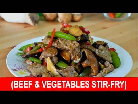 Beef and mushrooms stir-fry Chinese style (quick and easy)