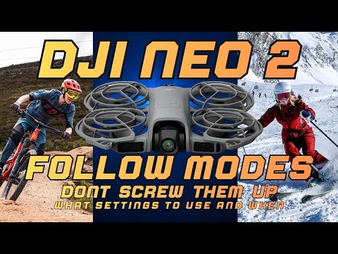 DJI Neo 2 Follow Mode Secrets | Best Settings Cycling Follow & Ski Follow #dji #skiing #cycling