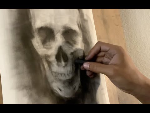 Charcoal Skull Drawing Tutorial
