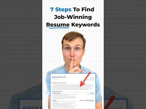 7 Steps To Find Job-Winning Resume Keywords