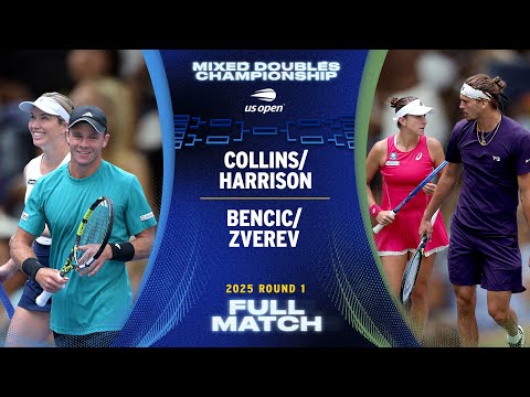 Collins/Harrison vs. Bencic/Zverev Full Match | 2025 US Open Round 1