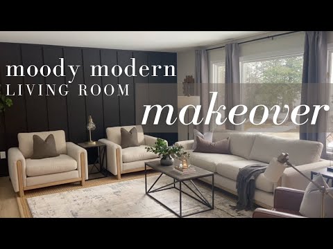 Moody Modern Living Room Makeover