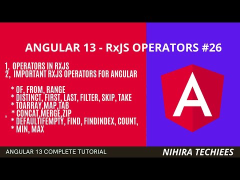 RxJS Operators in angular 13 | basic rxjs operators for angular | angular 13 tutorial #32