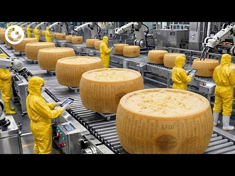 UNBELIEVABLE! Parmesan Cheese Production: How Million of Wheels Are Produced Every Day!