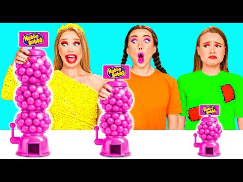 Desafio Grande, Médio e Pequeno De Placa | Truques Giros Com Comida BaRaDa Challenge