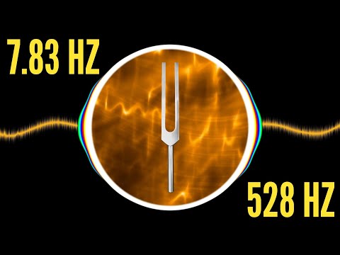 528Hz Tuning Fork 💛 Activate Love, Miracles & Money 💰 Golden Chakra Healing (7.83 Hz)