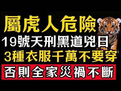 生肖虎必看！12月19號，農曆十月三十是「天刑黑道兇日」，這3個顏色的衣服千萬不要穿，否則災禍不斷，全家不得安寧！#張天師道法#屬相運勢#生肖#家運#生肖運勢的那些事#先知#風水變化#提升運勢