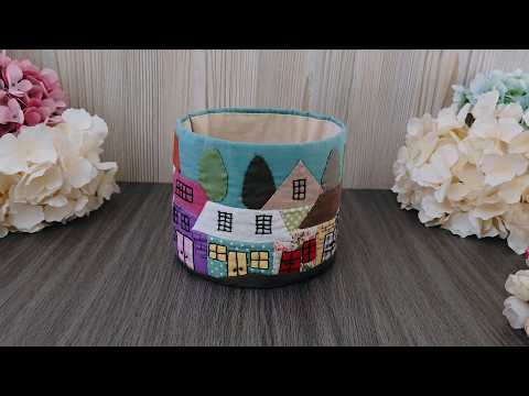 DIY Multipurpose Storage Fabric -  Fabric Box -  Patchwork Ideas - Washable - Full Hand Sewing