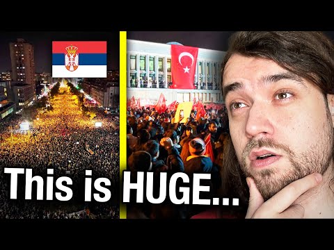 Protests in Serbia & Turkey are absolutely INSANE