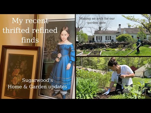 My recent thrifted refined finds, home and garden updates, New England style home