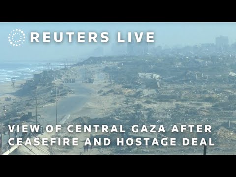 LIVE: View of central Gaza after ceasefire and hostage deal ratified
