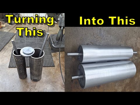 Making Rollers For An Etching Press - Manual Machining And Welding