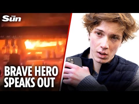 New footage shows moment Swiss fire erupted as teen says victims so burned he could 'only see teeth'