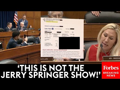 All Hell Breaks Loose When Marjorie Taylor Greene Displays Shocking Alleged Pics From Hunter Records