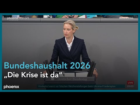 Alice Weidel zum Bundeshaushalt 2026 am 26.11.25