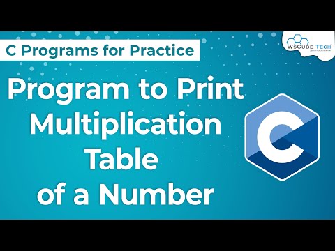 C Program to Print Multiplication Table of any Number | Multiplication Table Program in C