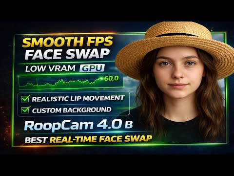 RoopCam 4.0 B Virtual Cam  Real-Time Face Swap with Custom Background (Low VRAM)