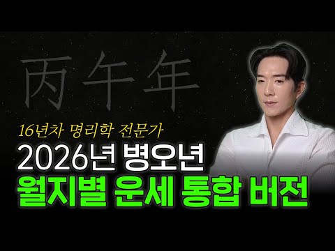 [메타명리 준쌤] 2026년 병오년 일간별 운세 월지 기준 (통합본)