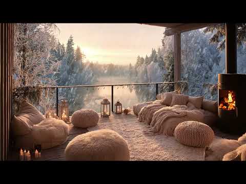 Christmas Wind & Falling Snow ❄️🎄 | Cozy Winter Night Ambience for Sleep & Relaxation