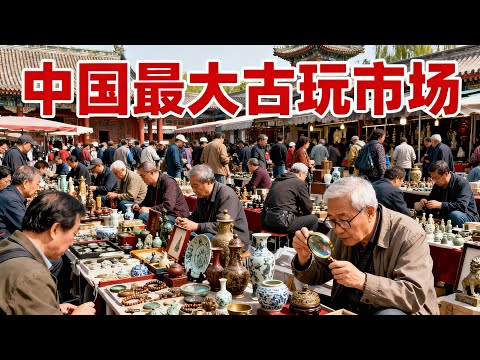 北京潘家园 | 中国最大古玩市场！跳蚤市场与古玩文物 | 淘宝捡漏、翡翠玉石 | | 真实第一人称视角 | 北京旅游攻略 | 4K#旅游 #北京 #古玩市场 #4k