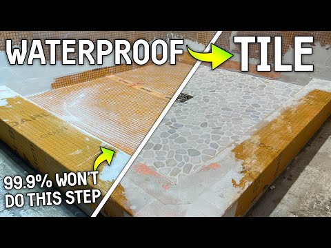 WHY You Should Tile Your Floors FIRST! Waterproofing & Tiling a Shower Floor Step by Step