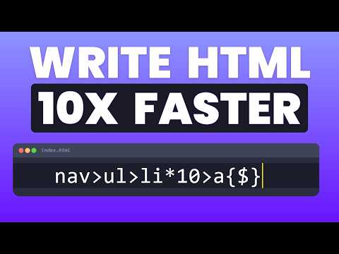 How I Code INSANELY FAST in VS Code - Emmet Tutorial