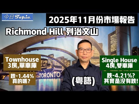 (粵)11月#安省#列治文山 #3房鎮屋房跌1.44%,獨立屋跌4.21%,真的嗎?但經過我分析後發現沒有跌呀, 不信任你的經紀,你會買貴房的#25年11月R.H市場報告#案例分析 #多倫多地產經紀
