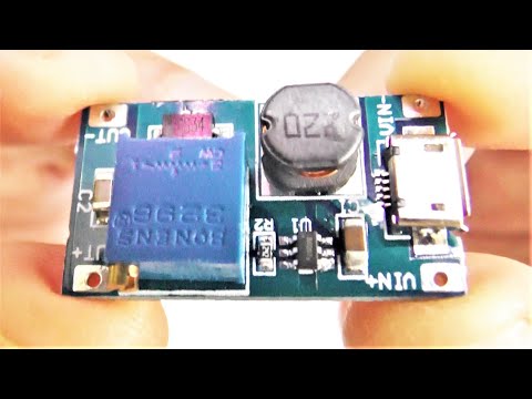 Charging board from a step-up converter, for a battery of 8.4 MT3608, XY 016, the second option.