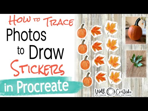 How to Draw Stickers with Procreate-Trace Photos to Make Stickers